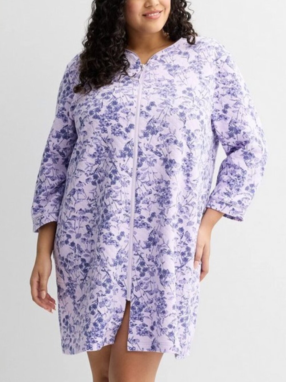 Croft & Barrow Quilted Zip Robe 3X
